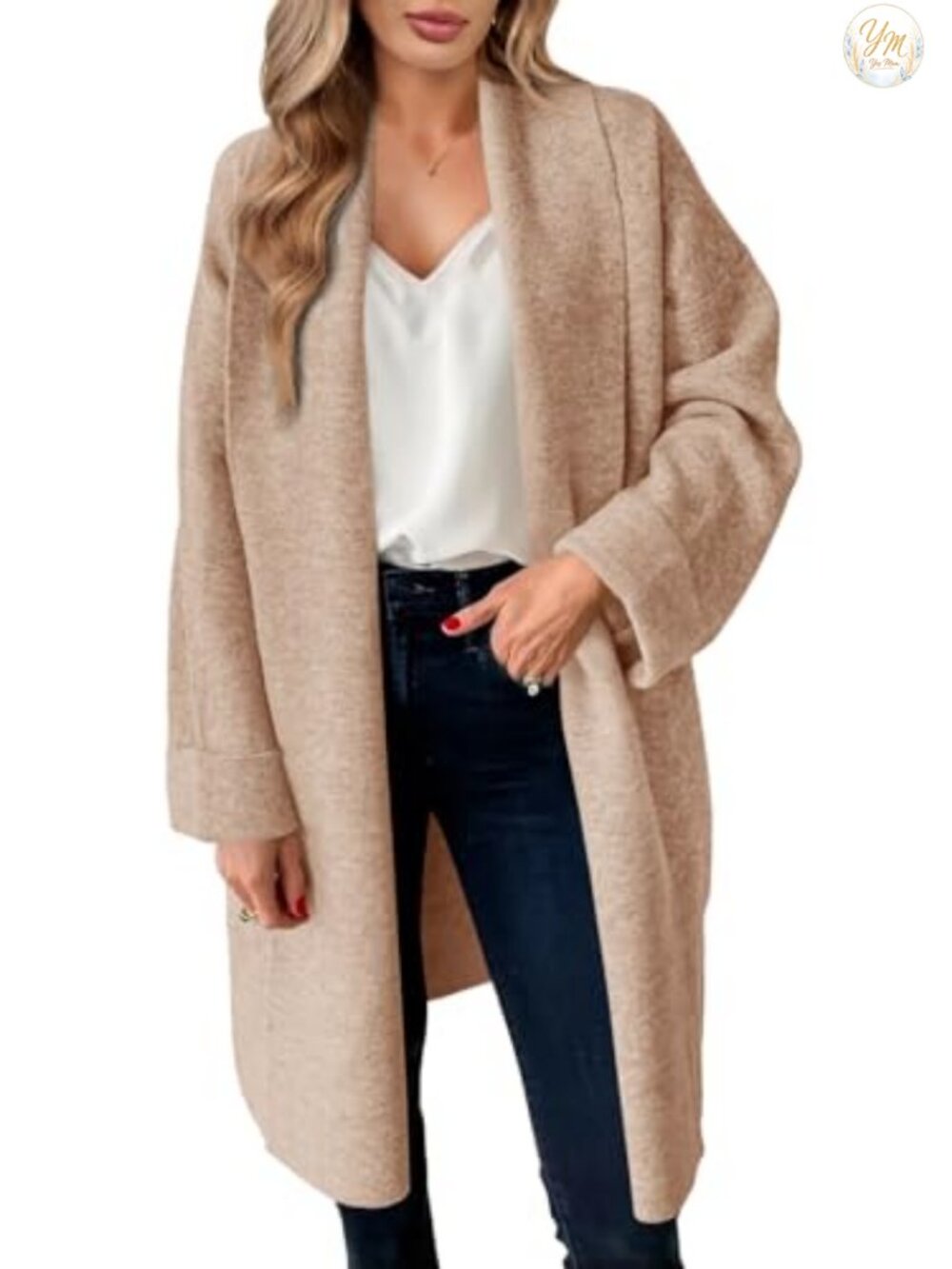Chunky Knit Long Cardigan Sweater Coatigan Open Front Oversized Slouchy Fall